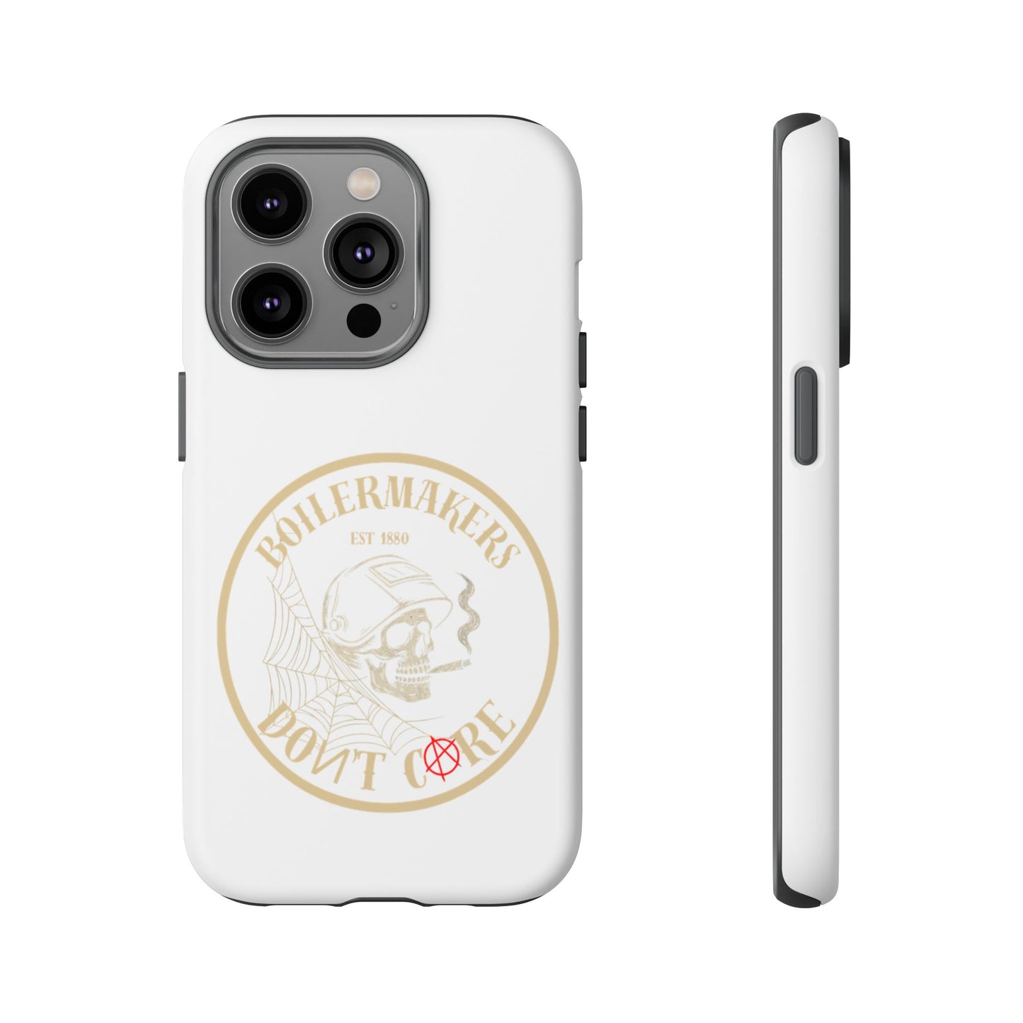 Tough Cases - Boilermakers Don't Care Phone Case, Tough Phone Cover, Skull Design Case, Unique Gift for Fans, Durable Smartphone Accessories