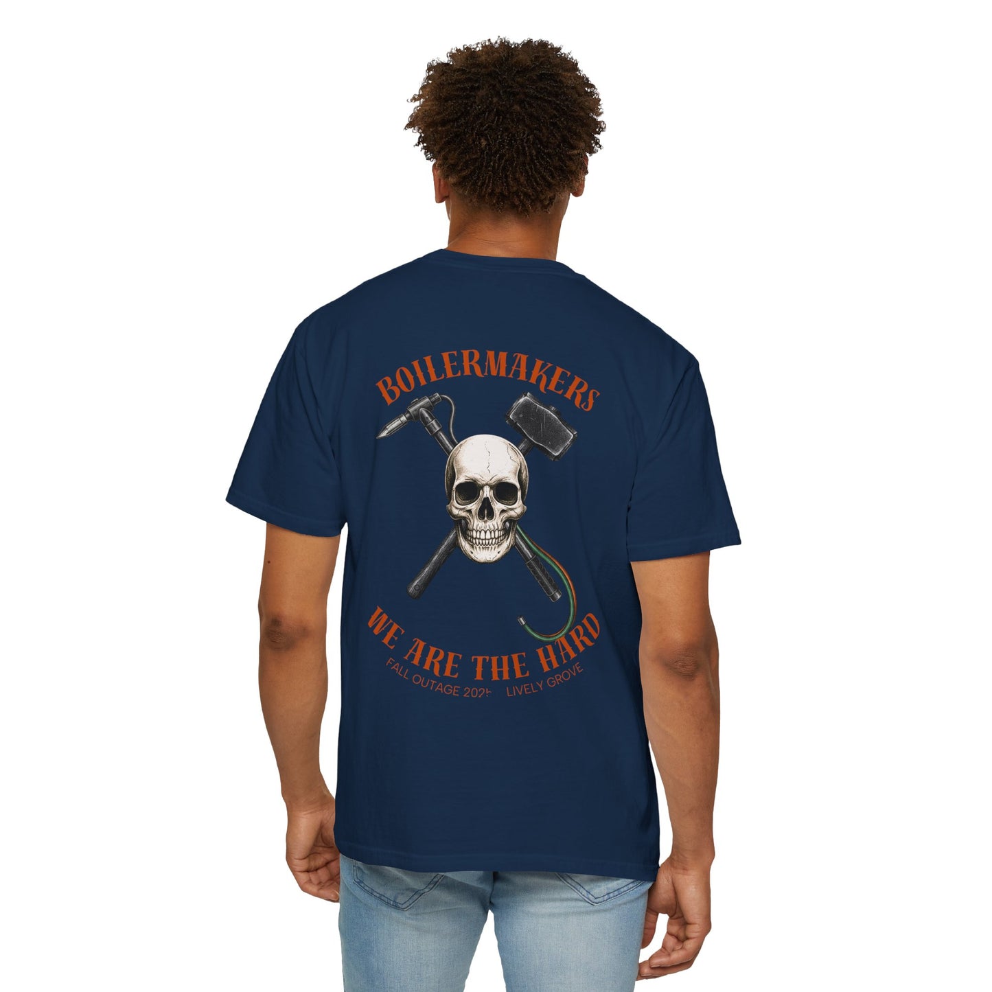 Boilermaker Skull Tee — built for those who burn, grind, and weld their way through life. Durable, comfortable, and made to match the sweatpants or hoodies in the same line.