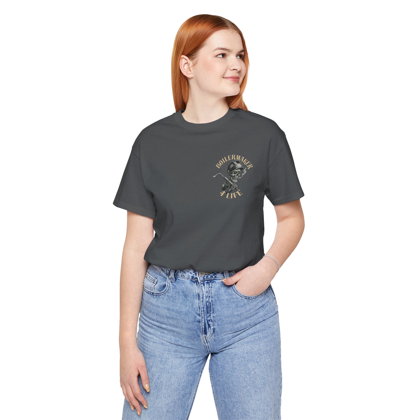 Boilermaker Skull Tee — built for the hands that make the world work. Soft, durable, and unapologetically bold. Pair it with the matching sweatpants for the full set.
