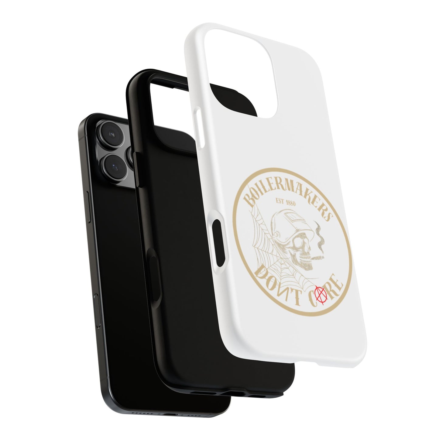 Tough Cases - Boilermakers Don't Care Phone Case, Tough Phone Cover, Skull Design Case, Unique Gift for Fans, Durable Smartphone Accessories