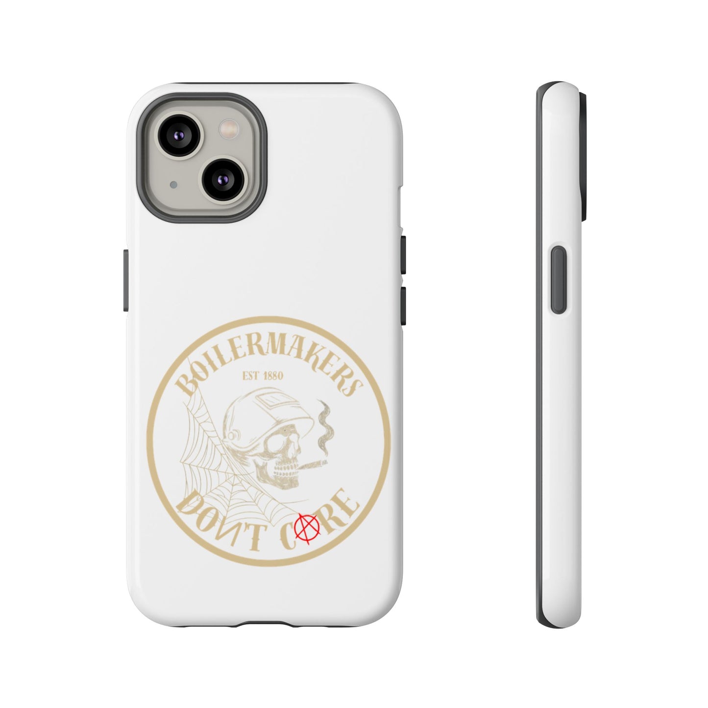 Tough Cases - Boilermakers Don't Care Phone Case, Tough Phone Cover, Skull Design Case, Unique Gift for Fans, Durable Smartphone Accessories