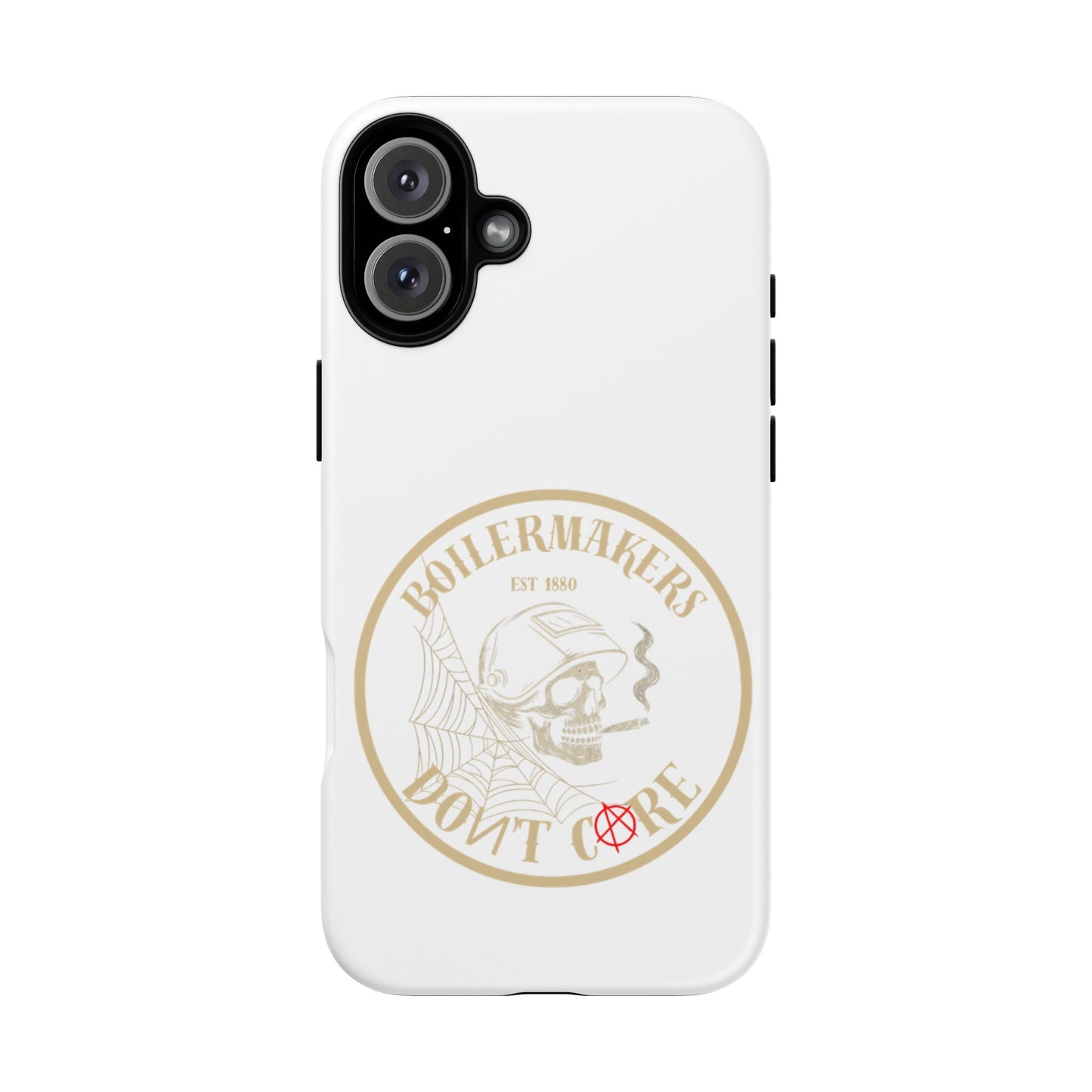 Tough Cases - Boilermakers Don't Care Phone Case, Tough Phone Cover, Skull Design Case, Unique Gift for Fans, Durable Smartphone Accessories