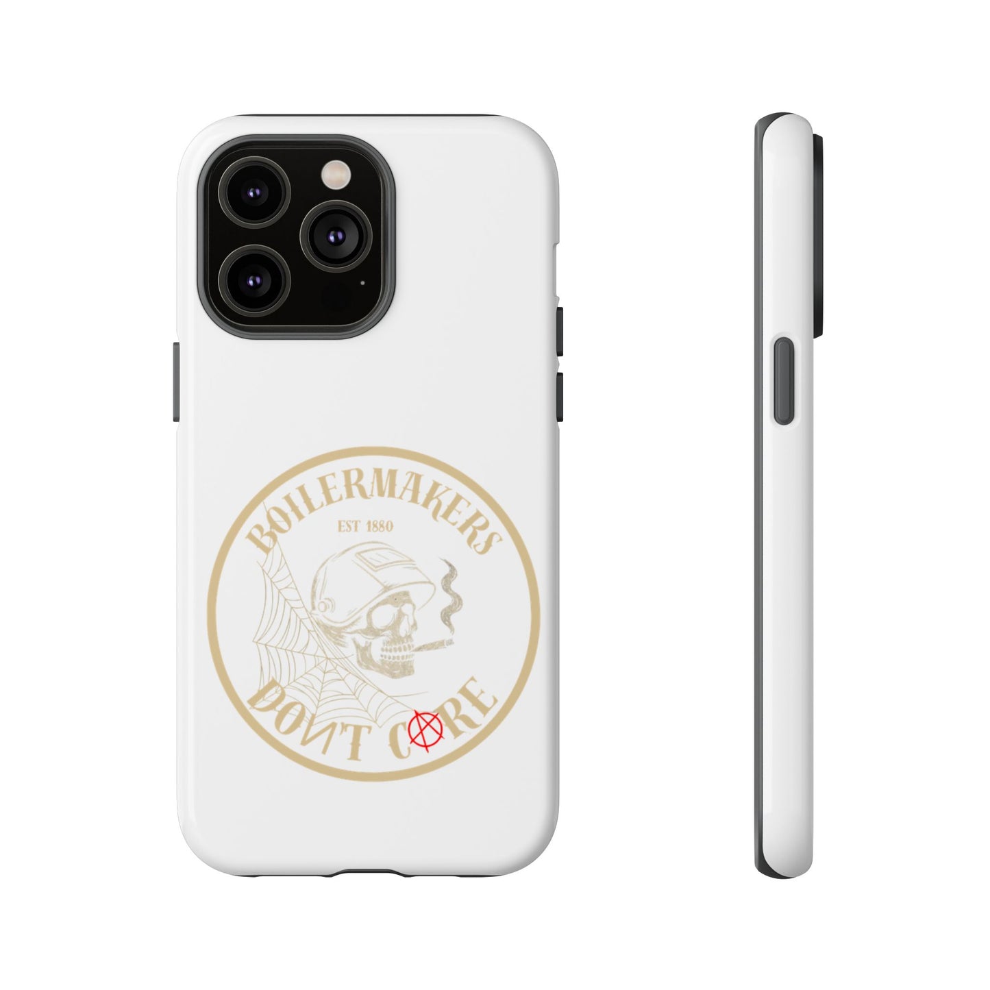 Tough Cases - Boilermakers Don't Care Phone Case, Tough Phone Cover, Skull Design Case, Unique Gift for Fans, Durable Smartphone Accessories