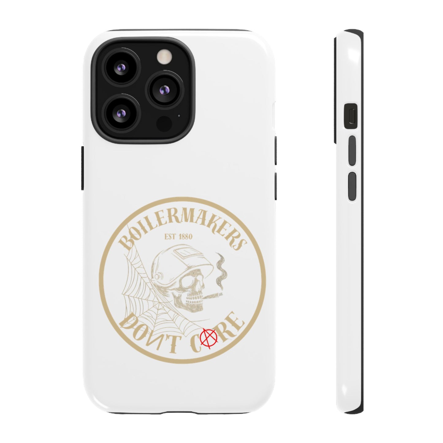 Tough Cases - Boilermakers Don't Care Phone Case, Tough Phone Cover, Skull Design Case, Unique Gift for Fans, Durable Smartphone Accessories