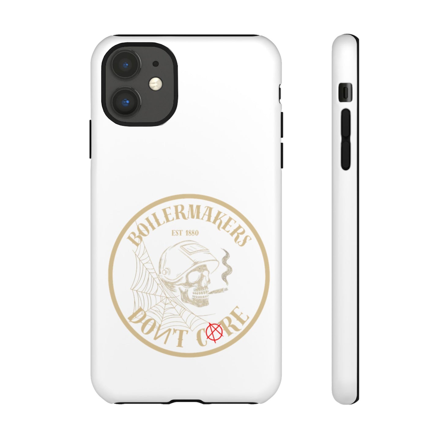 Tough Cases - Boilermakers Don't Care Phone Case, Tough Phone Cover, Skull Design Case, Unique Gift for Fans, Durable Smartphone Accessories