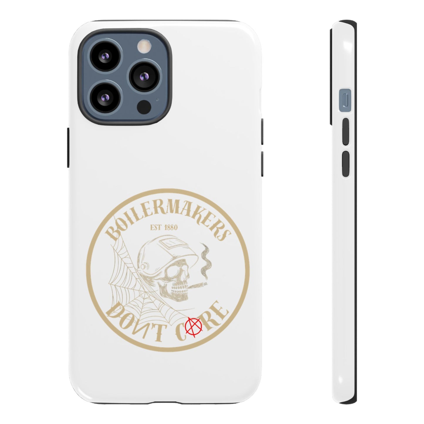 Tough Cases - Boilermakers Don't Care Phone Case, Tough Phone Cover, Skull Design Case, Unique Gift for Fans, Durable Smartphone Accessories