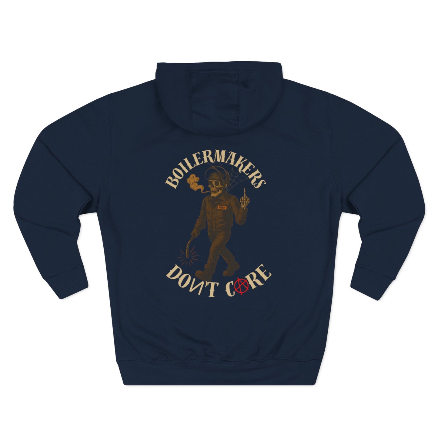 Boilermakers Don’t Care Hoodie – Classic No Sleeve Print Edition