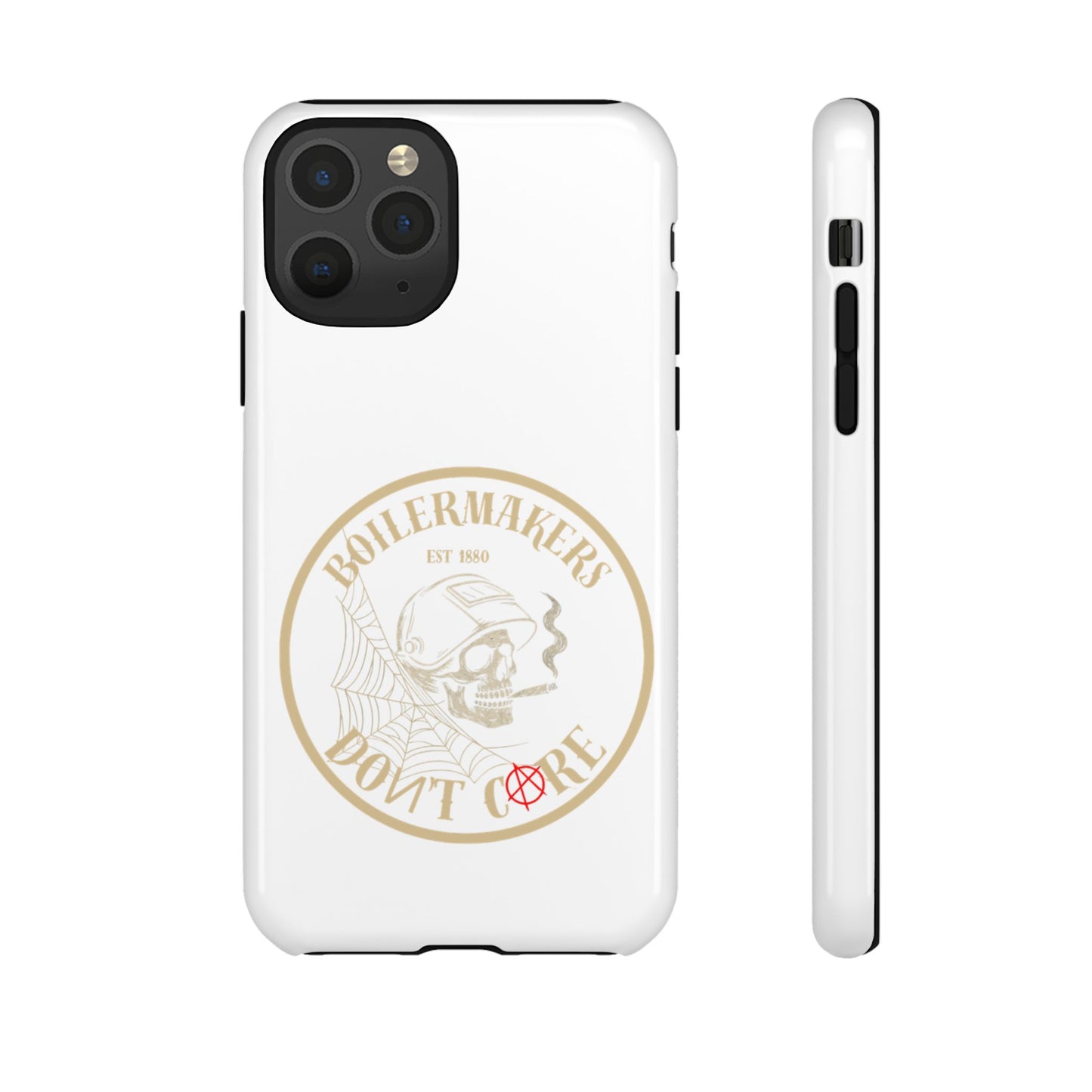 Tough Cases - Boilermakers Don't Care Phone Case, Tough Phone Cover, Skull Design Case, Unique Gift for Fans, Durable Smartphone Accessories