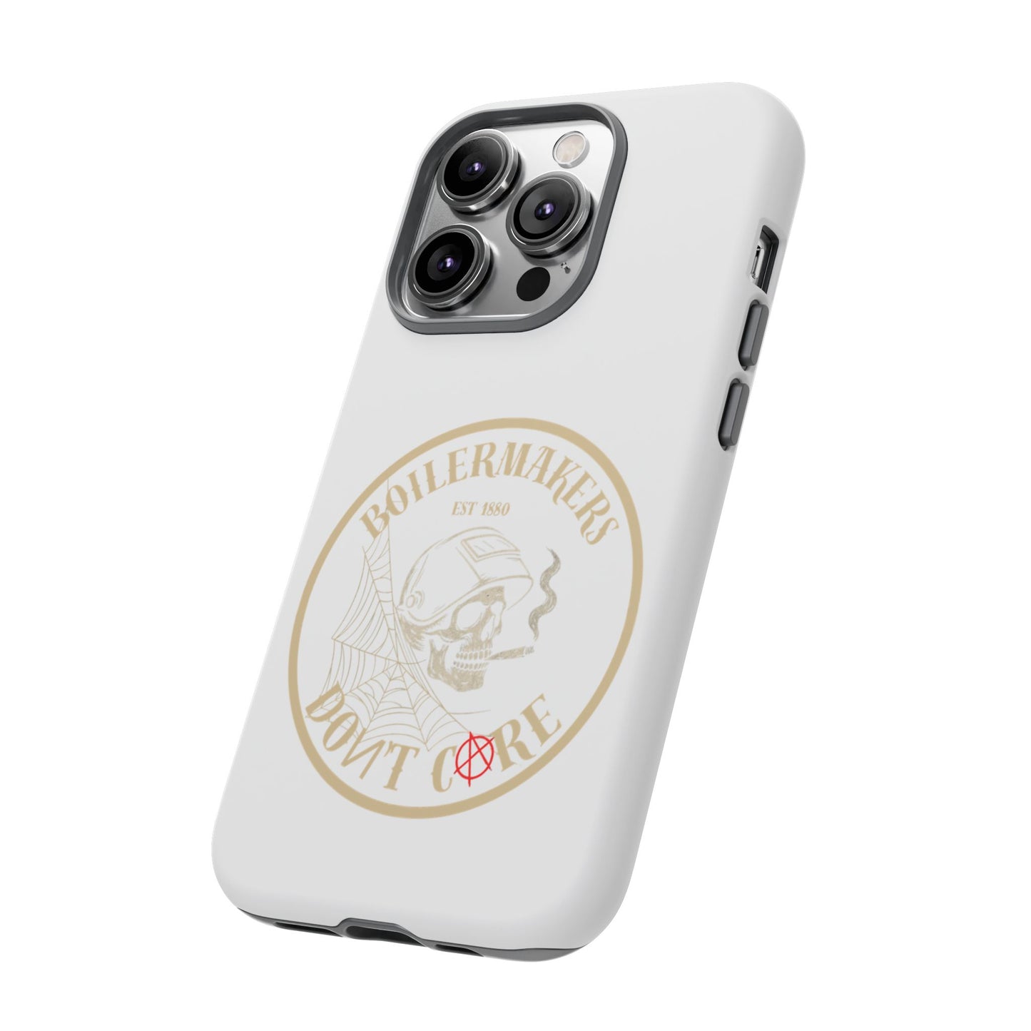 Tough Cases - Boilermakers Don't Care Phone Case, Tough Phone Cover, Skull Design Case, Unique Gift for Fans, Durable Smartphone Accessories
