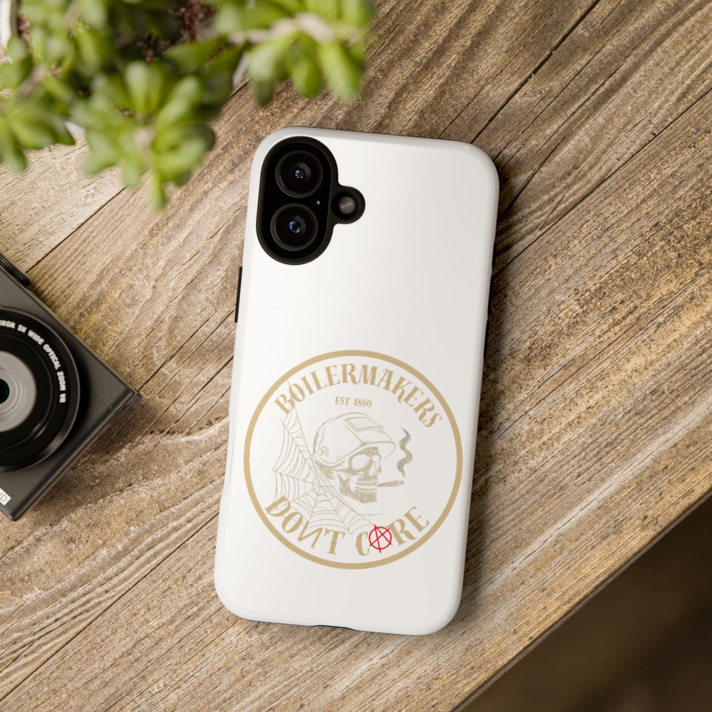 Tough Cases - Boilermakers Don't Care Phone Case, Tough Phone Cover, Skull Design Case, Unique Gift for Fans, Durable Smartphone Accessories