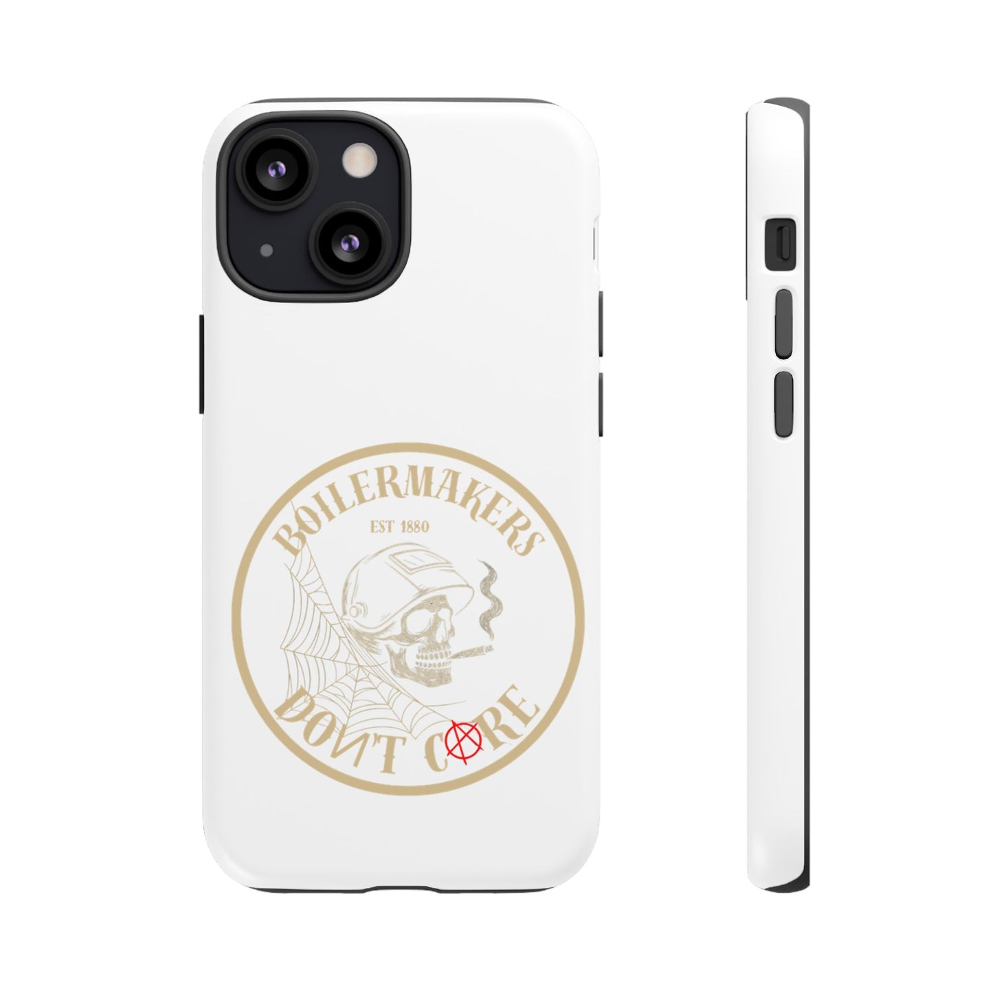 Tough Cases - Boilermakers Don't Care Phone Case, Tough Phone Cover, Skull Design Case, Unique Gift for Fans, Durable Smartphone Accessories