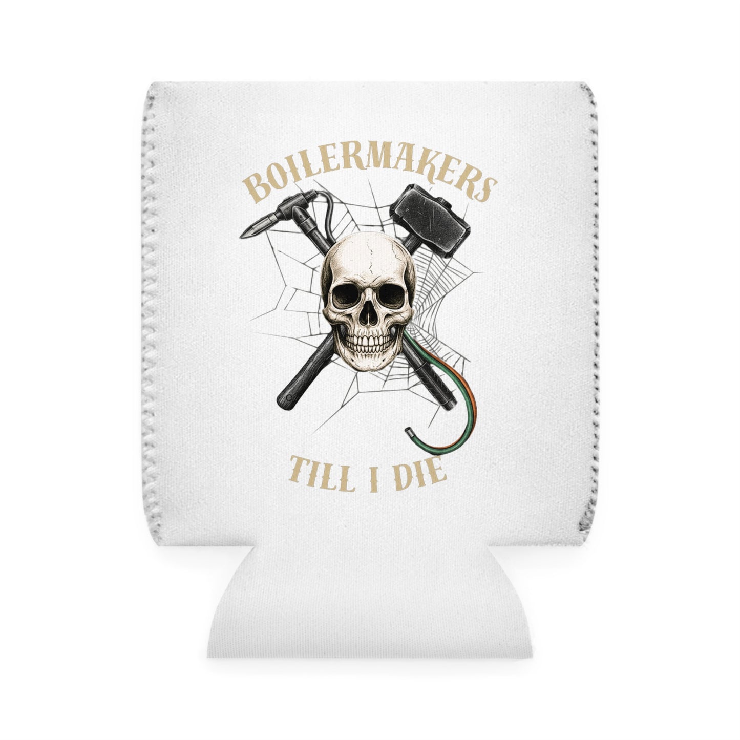 Skull Boilermaker Beer Can Cooler Sleeve