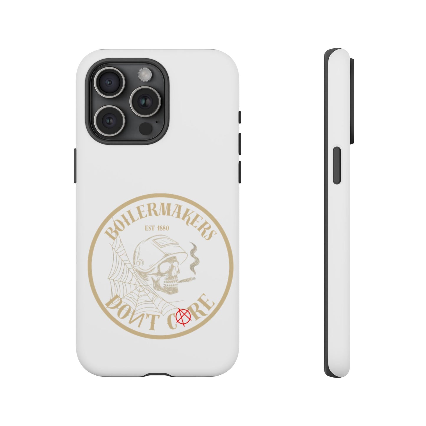 Tough Cases - Boilermakers Don't Care Phone Case, Tough Phone Cover, Skull Design Case, Unique Gift for Fans, Durable Smartphone Accessories