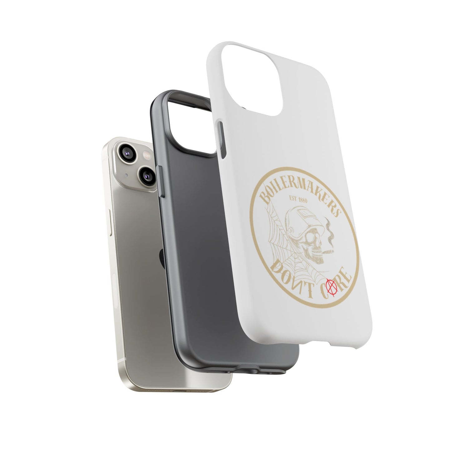 Tough Cases - Boilermakers Don't Care Phone Case, Tough Phone Cover, Skull Design Case, Unique Gift for Fans, Durable Smartphone Accessories