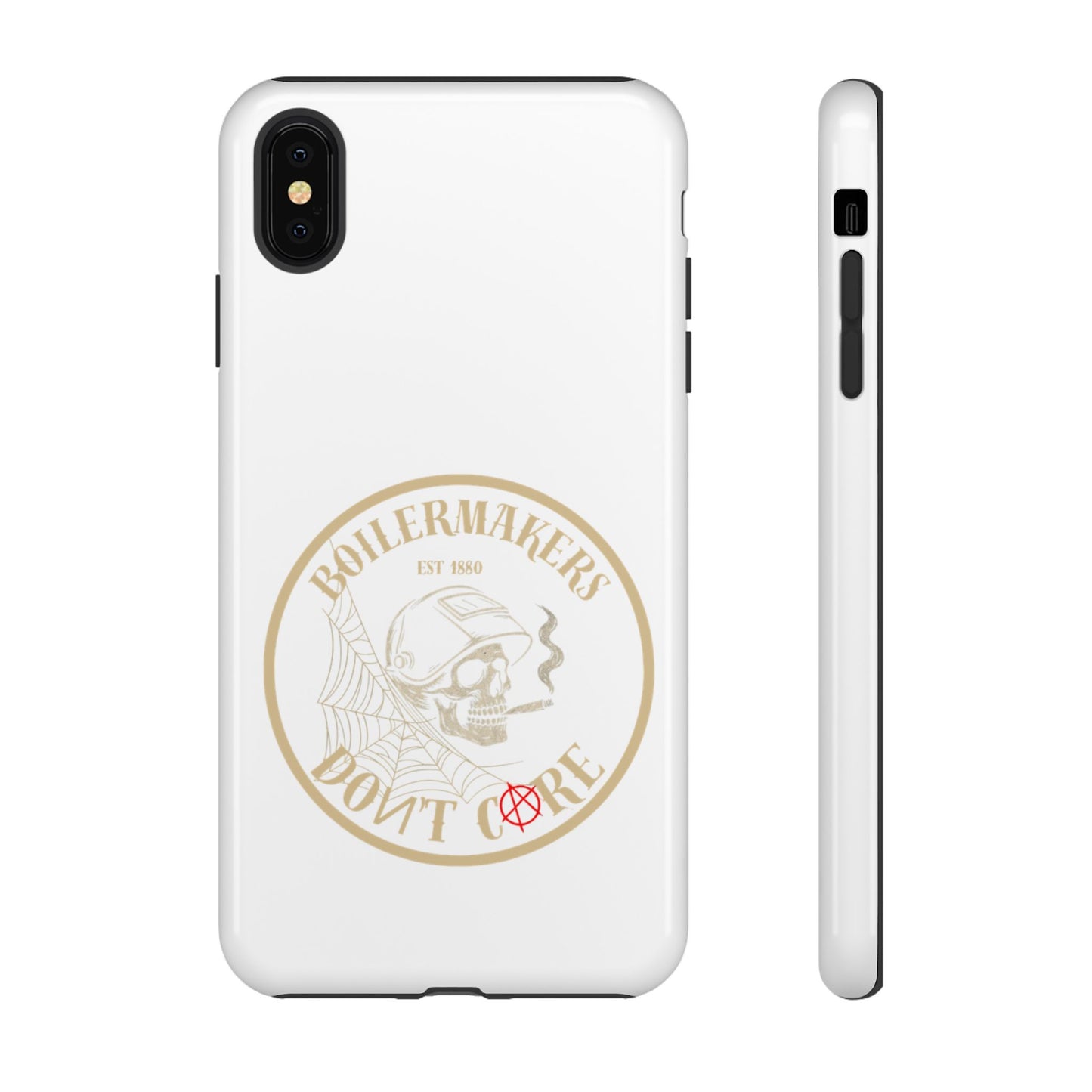 Tough Cases - Boilermakers Don't Care Phone Case, Tough Phone Cover, Skull Design Case, Unique Gift for Fans, Durable Smartphone Accessories