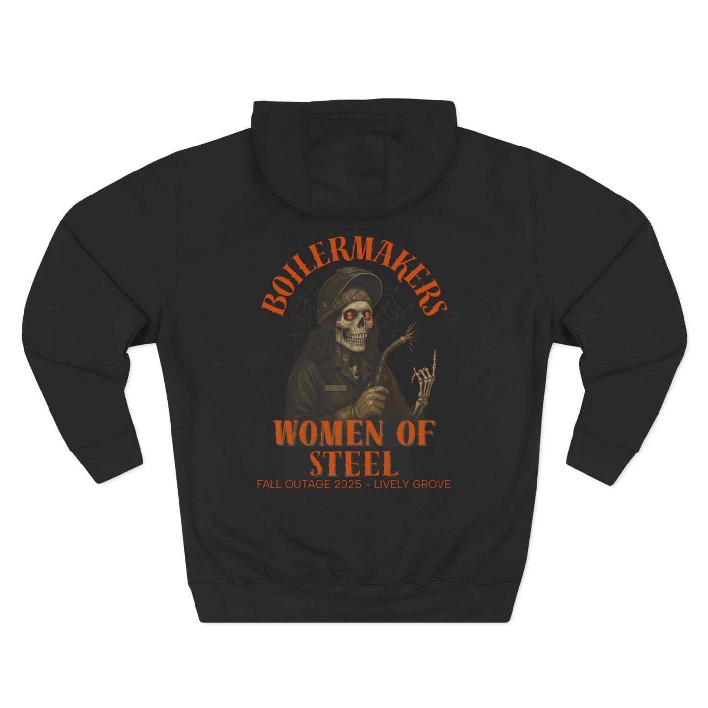 Boilermakers “Women of Steel” Hoodie — bold, warm, and built for the ones who burn just as bright. No sleeve print. Pair it with matching sweatpants for the full set.