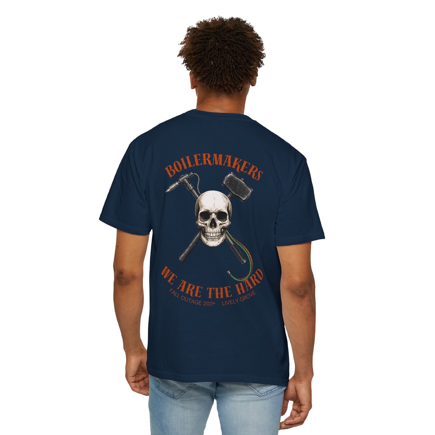 Boilermaker Skull Tee — built for those who burn, grind, and weld their way through life. Durable, comfortable, and made to match the sweatpants or hoodies in the same line.