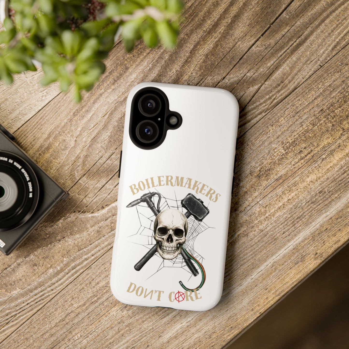 Boilermakers Don’t Care Skull Phone Case – Built Tough for the Hard Hands
