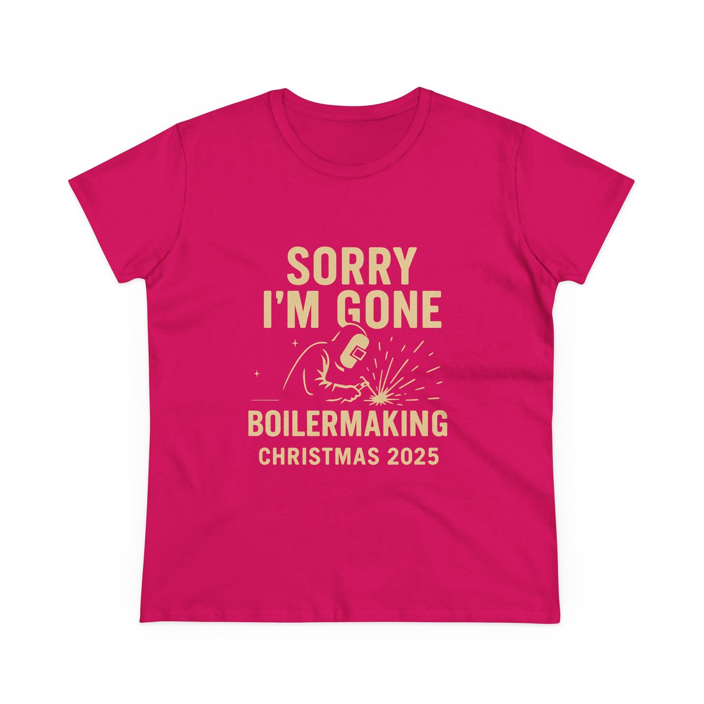 Boilermaking Christmas Tee - Sorry I'm Gone, Holiday Shirt for Women, Workwear, Seasonal Merchandise