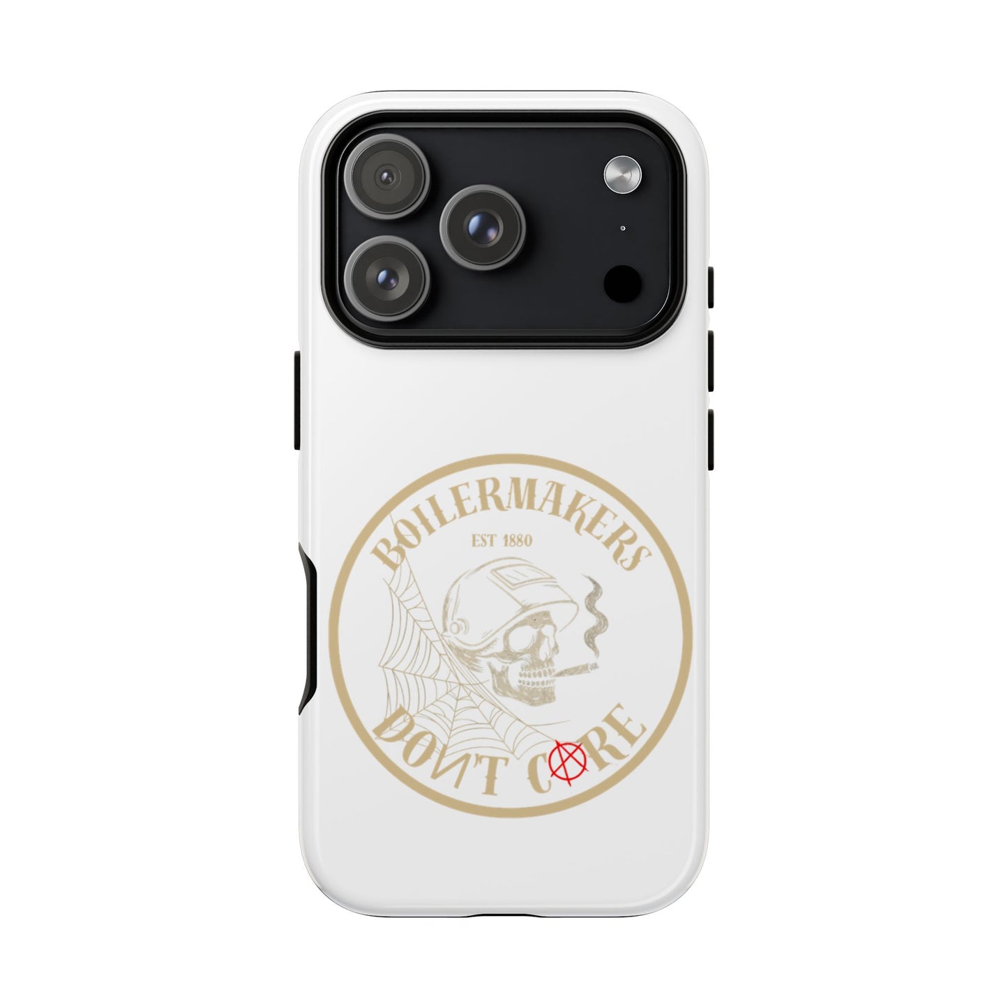 Tough Cases - Boilermakers Don't Care Phone Case, Tough Phone Cover, Skull Design Case, Unique Gift for Fans, Durable Smartphone Accessories
