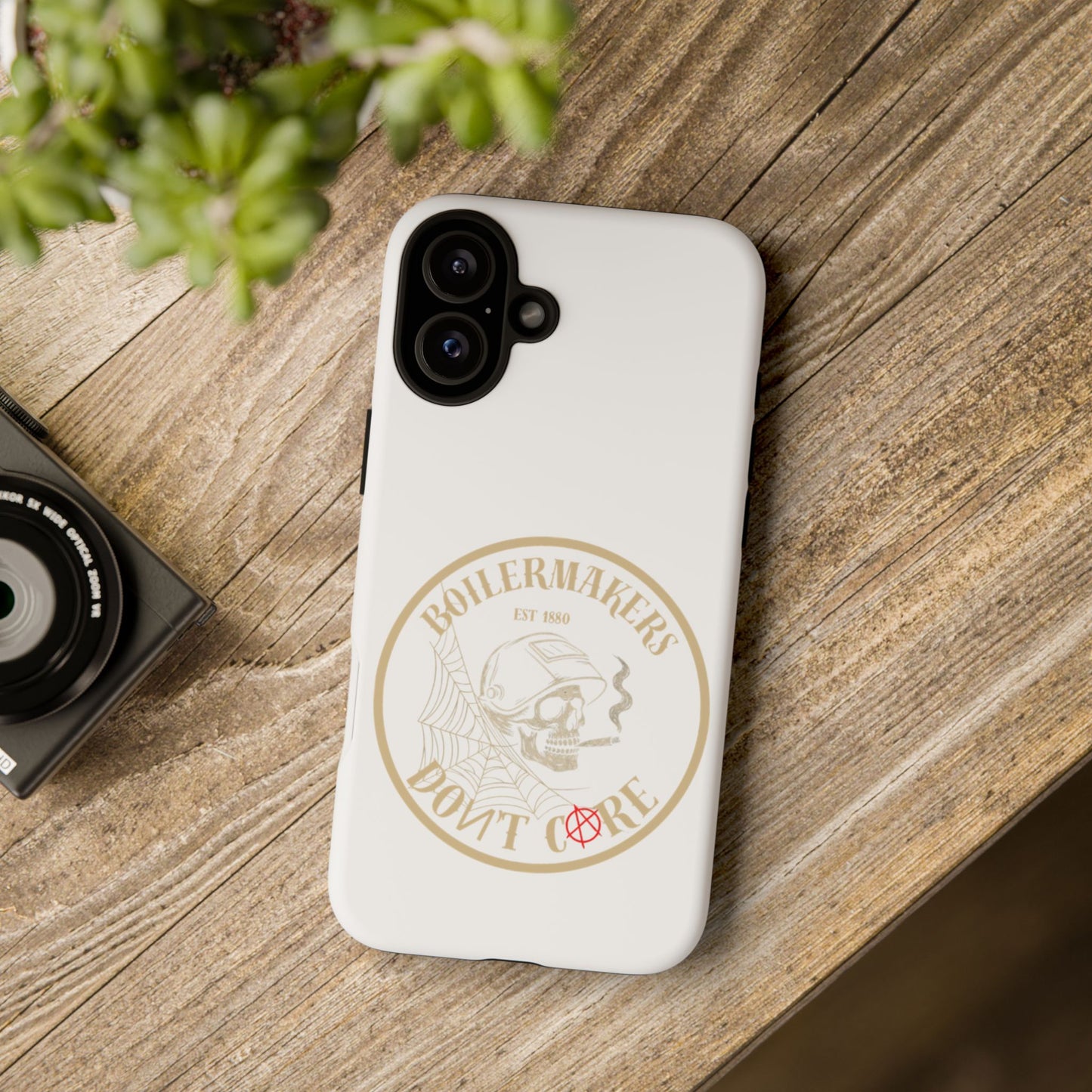 Tough Cases - Boilermakers Don't Care Phone Case, Tough Phone Cover, Skull Design Case, Unique Gift for Fans, Durable Smartphone Accessories