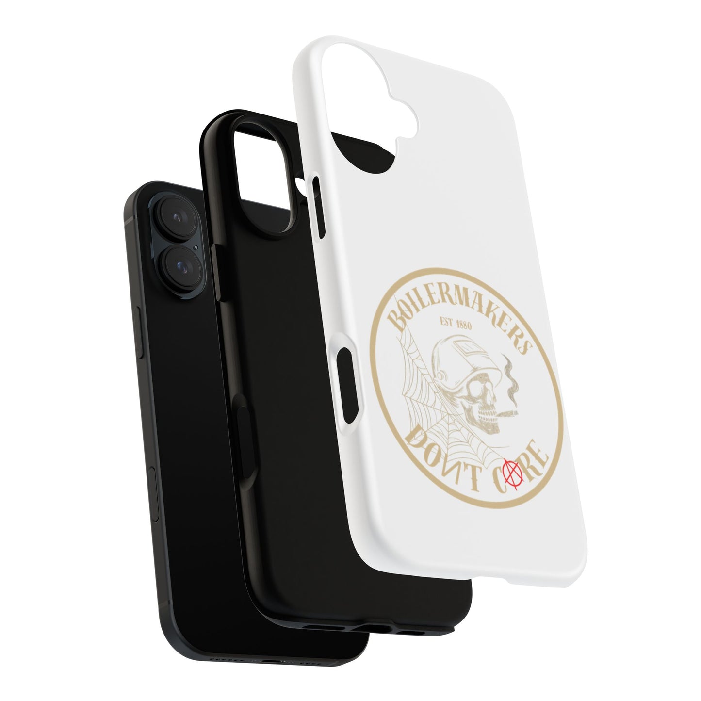 Tough Cases - Boilermakers Don't Care Phone Case, Tough Phone Cover, Skull Design Case, Unique Gift for Fans, Durable Smartphone Accessories