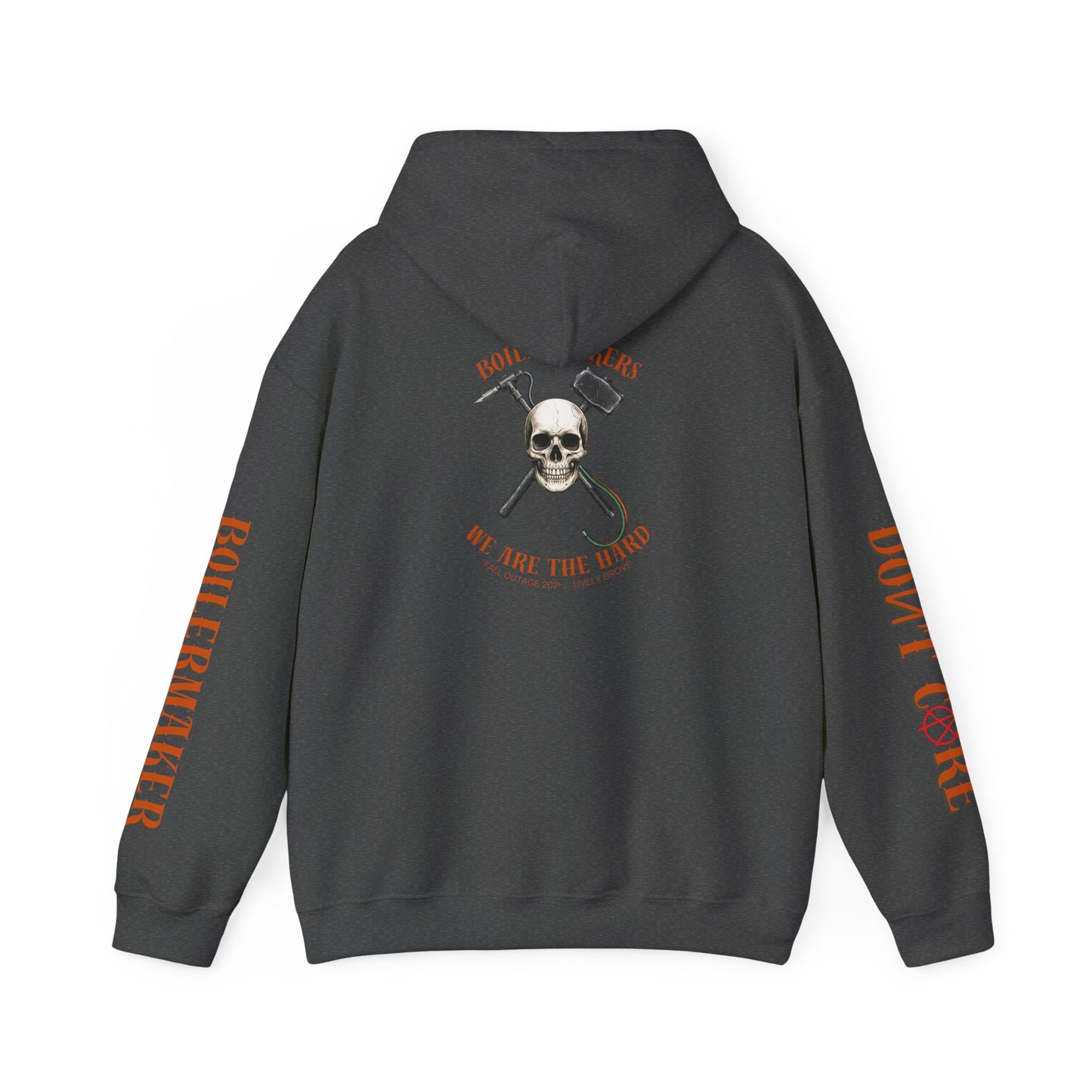 We Are The Hard” Hoodie lively Grove, both sleeves print edition