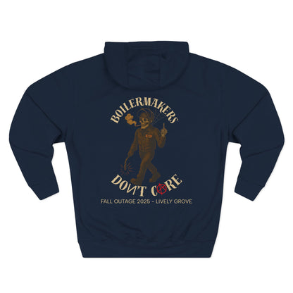 Boilermakers Don’t Care Hoodie – Lively Grove Fall Outage 2025 Collection
