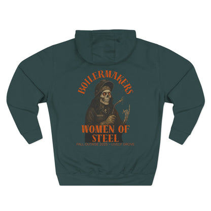 Boilermakers “Women of Steel” Hoodie — bold, warm, and built for the ones who burn just as bright. No sleeve print. Pair it with matching sweatpants for the full set.