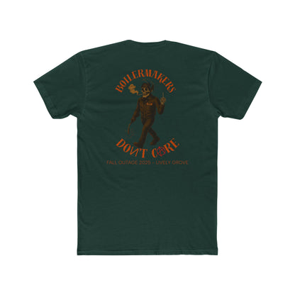 Boilermakers Don’t Care Tee – Skeleton Edition (Lively Grove Fall Outage 2025