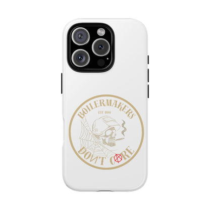 Tough Cases - Boilermakers Don't Care Phone Case, Tough Phone Cover, Skull Design Case, Unique Gift for Fans, Durable Smartphone Accessories