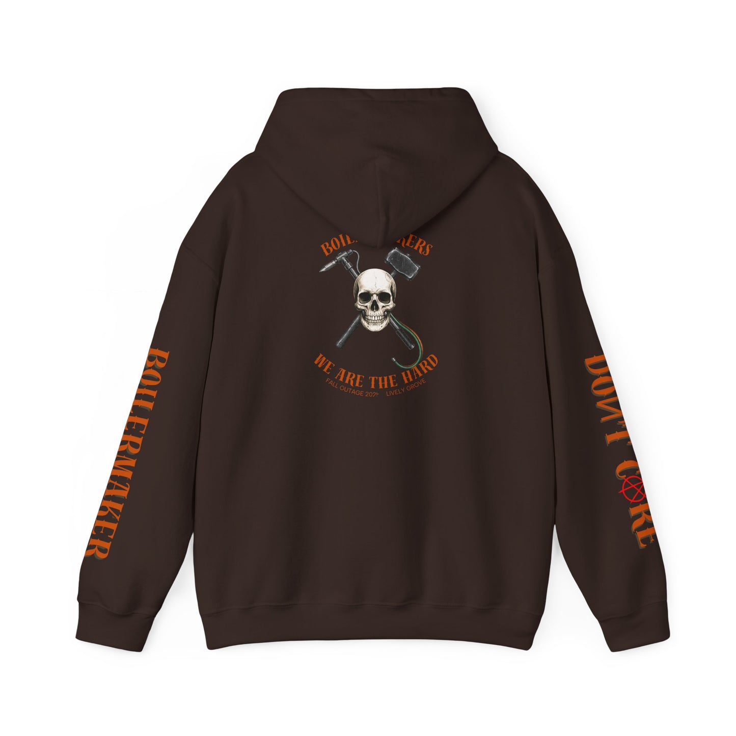 We Are The Hard” Hoodie lively Grove, both sleeves print edition