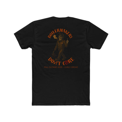 Boilermakers Don’t Care Tee – Skeleton Edition (Lively Grove Fall Outage 2025