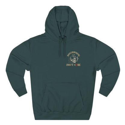Boilermakers “We Are The Hard” Hoodie — skull & hammer back print, classic fleece comfort with heavy-duty pride. Built for the ones who earn every spark.