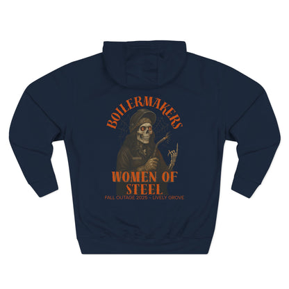 Boilermakers “Women of Steel” Hoodie — bold, warm, and built for the ones who burn just as bright. No sleeve print. Pair it with matching sweatpants for the full set.