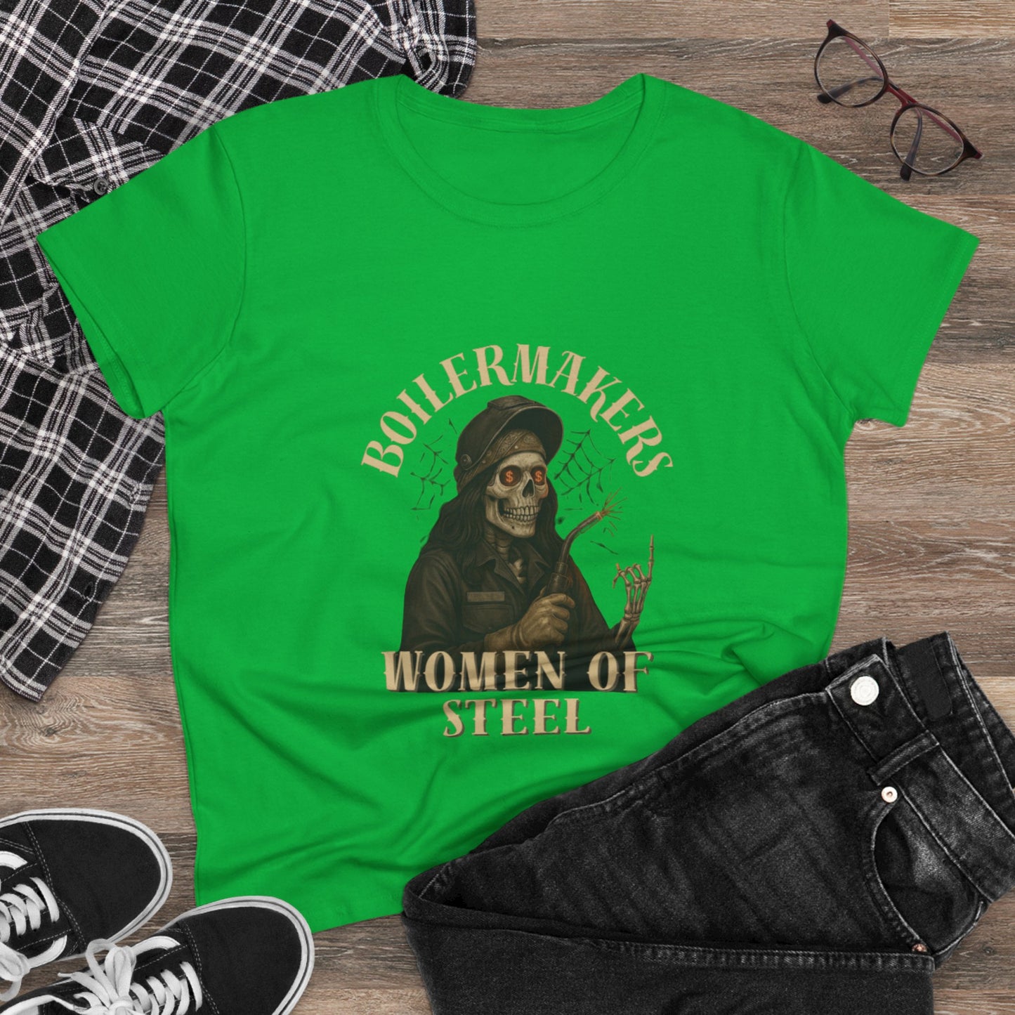 Boilermakers Women of Steel Tee - Empowering Women's Cotton T-Shirt, Gift for Tradeswomen, Work Apparel, Unique Construction Shirt, [...]