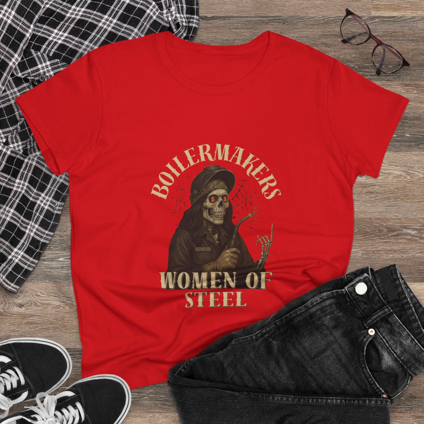 Boilermakers Women of Steel Tee - Empowering Women's Cotton T-Shirt, Gift for Tradeswomen, Work Apparel, Unique Construction Shirt, [...]