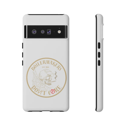 Tough Cases - Boilermakers Don't Care Phone Case, Tough Phone Cover, Skull Design Case, Unique Gift for Fans, Durable Smartphone Accessories