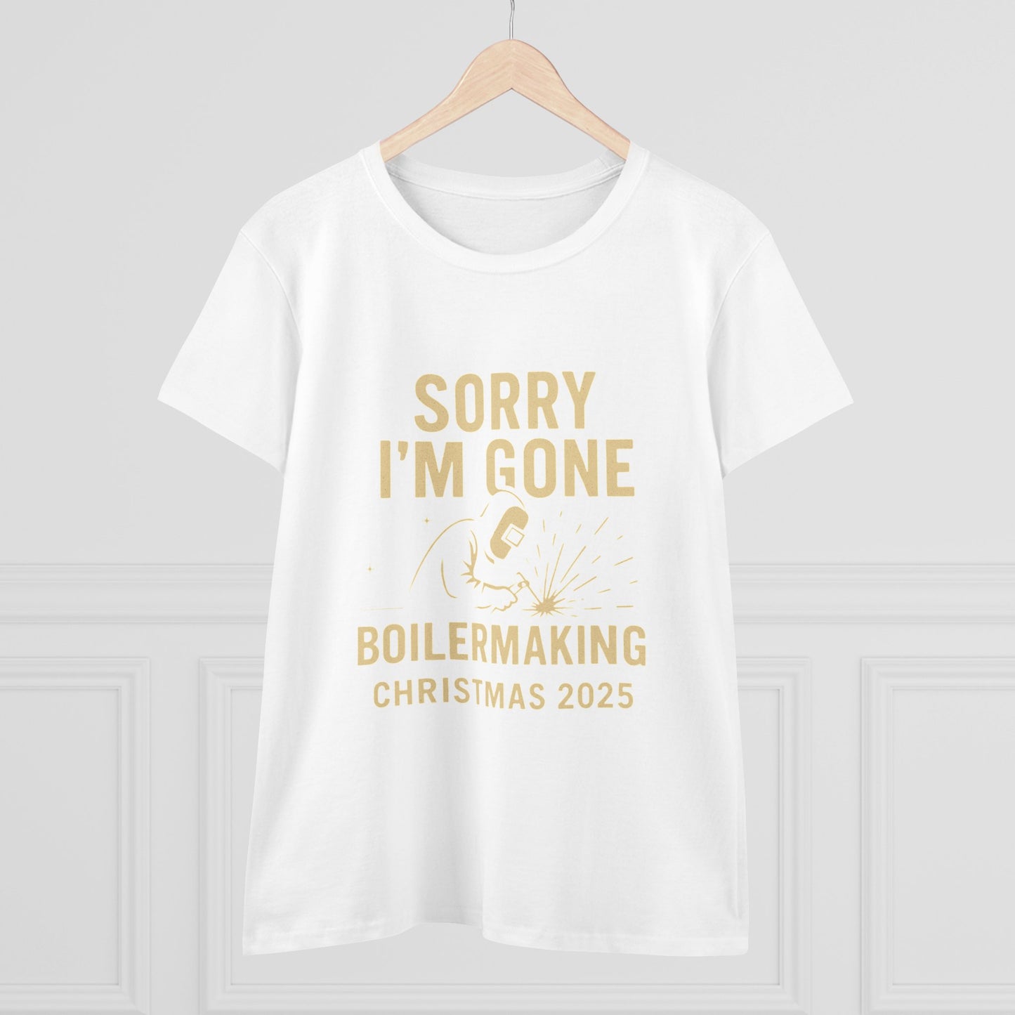 Boilermaking Christmas Tee - Sorry I'm Gone, Holiday Shirt for Women, Workwear, Seasonal Merchandise