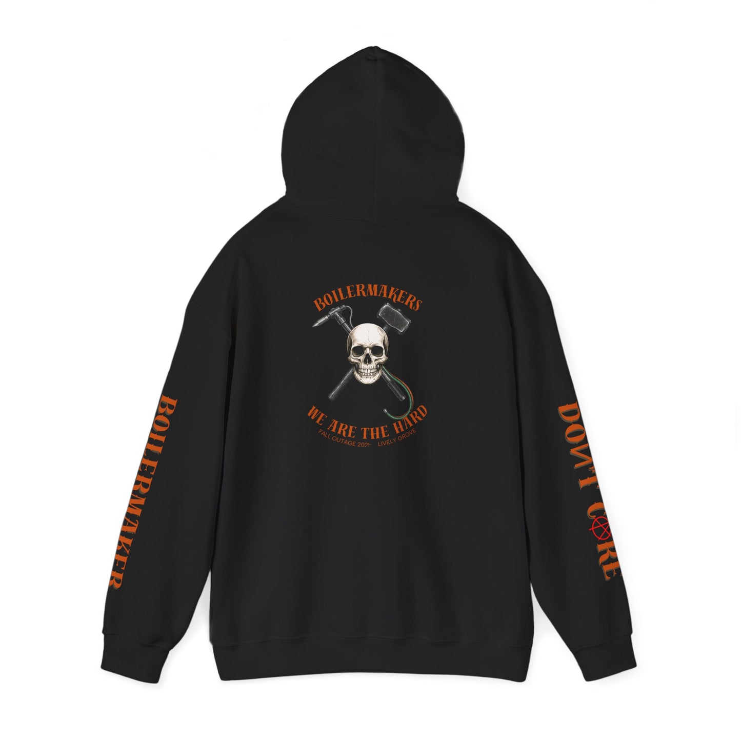 We Are The Hard” Hoodie lively Grove, both sleeves print edition