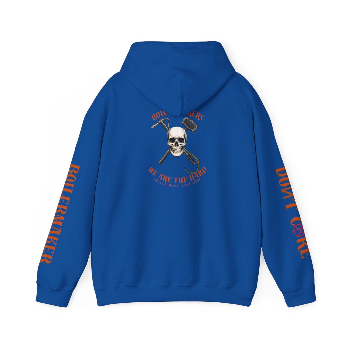 We Are The Hard” Hoodie lively Grove, both sleeves print edition
