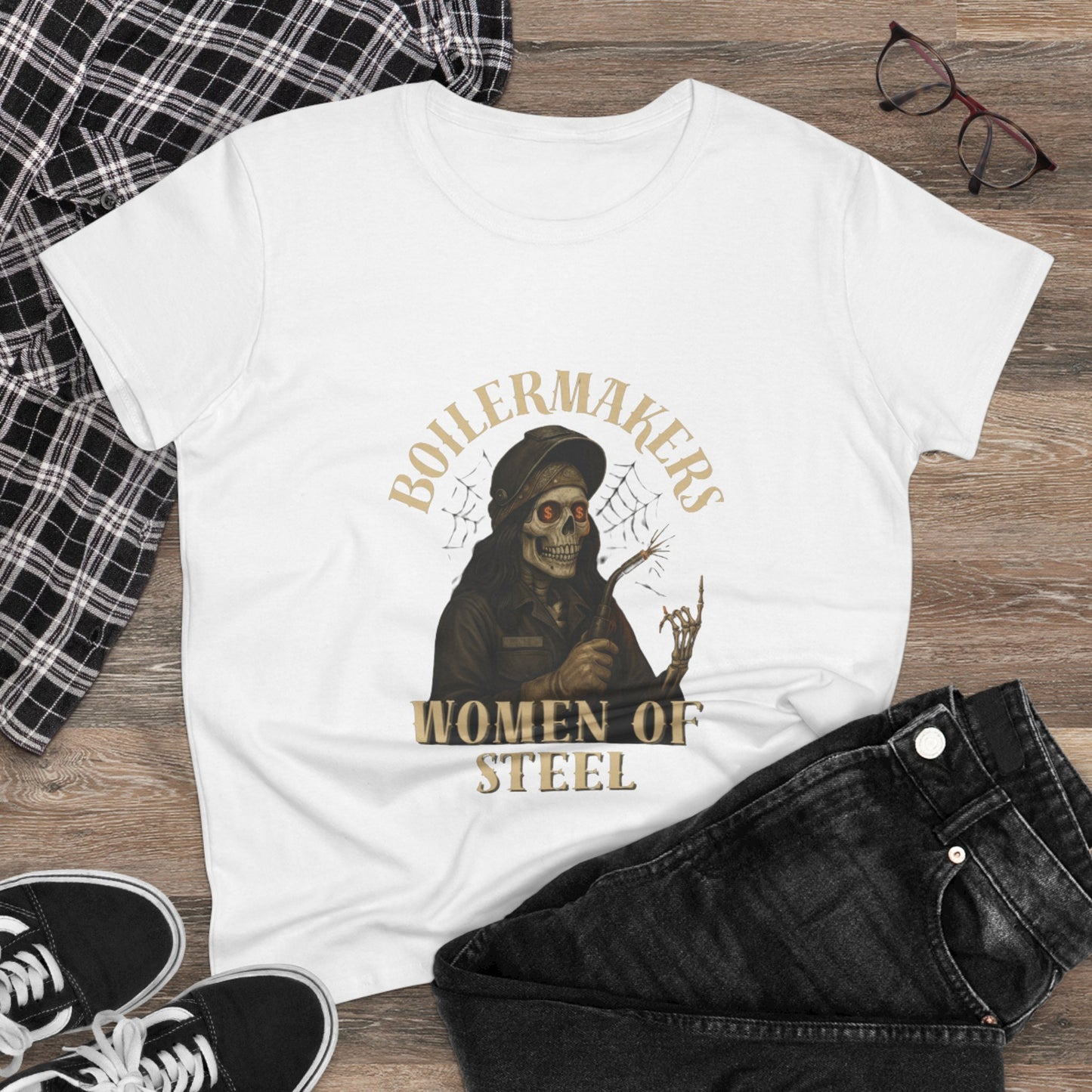 Boilermakers Women of Steel Tee - Empowering Women's Cotton T-Shirt, Gift for Tradeswomen, Work Apparel, Unique Construction Shirt, [...]