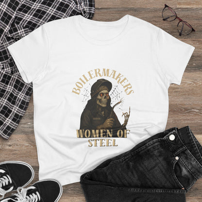 Boilermakers Women of Steel Tee - Empowering Women's Cotton T-Shirt, Gift for Tradeswomen, Work Apparel, Unique Construction Shirt, [...]