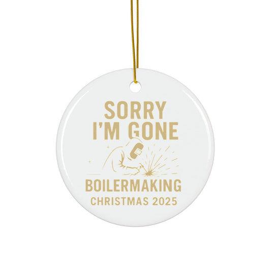 Ceramic Christmas Ornaments, Holiday Decor, Double-Sided, Unique Gift, Boilermaker Gifts, Home Decoration