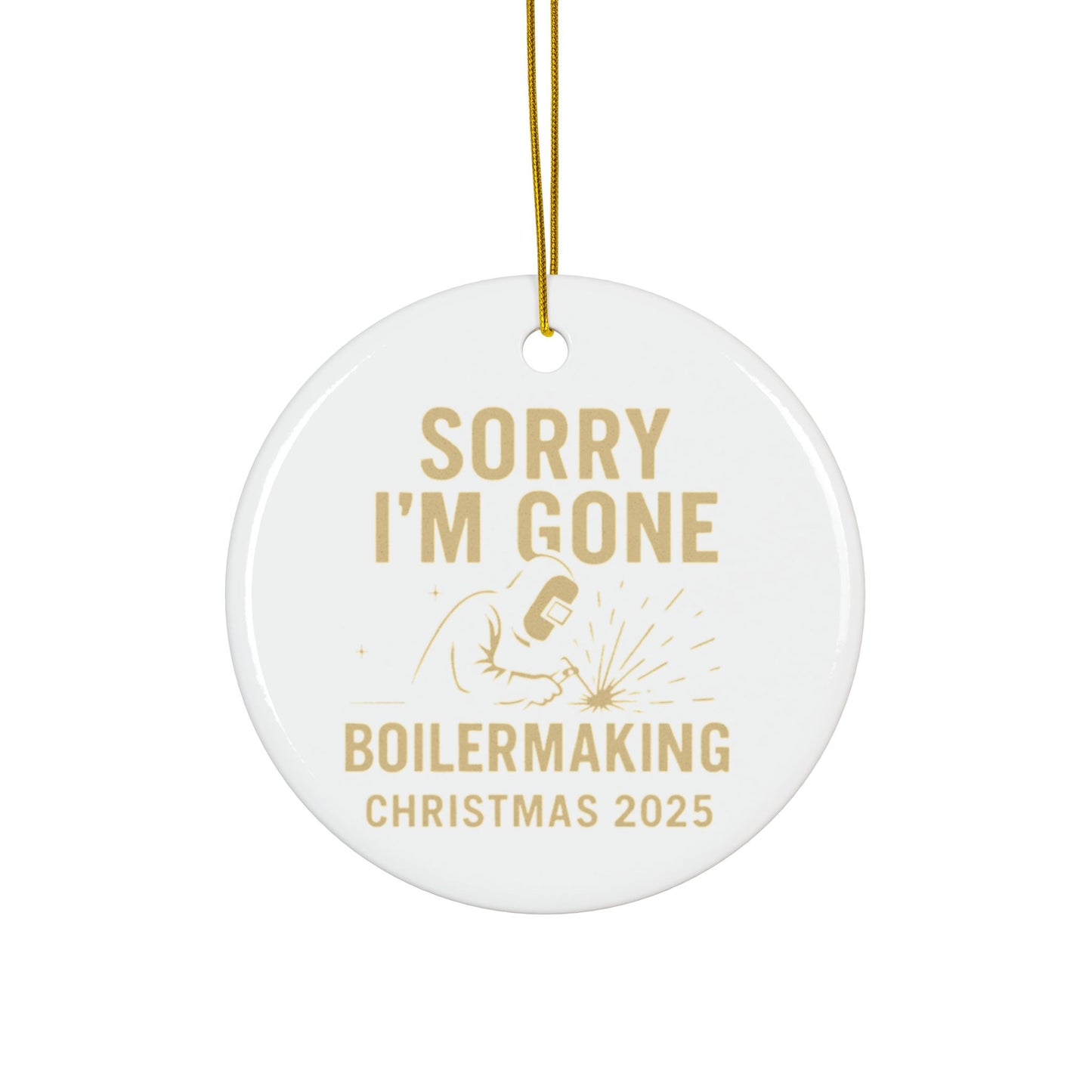 Ceramic Christmas Ornaments, Holiday Decor, Double-Sided, Unique Gift, Boilermaker Gifts, Home Decoration