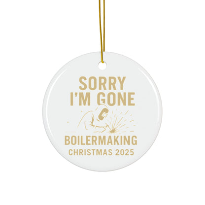 Ceramic Christmas Ornaments, Holiday Decor, Double-Sided, Unique Gift, Boilermaker Gifts, Home Decoration