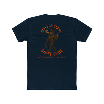 Boilermakers Don’t Care Tee – Skeleton Edition (Lively Grove Fall Outage 2025