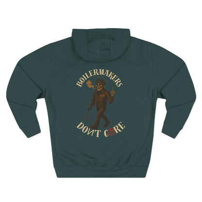 Boilermakers Don’t Care Hoodie – Classic No Sleeve Print Edition