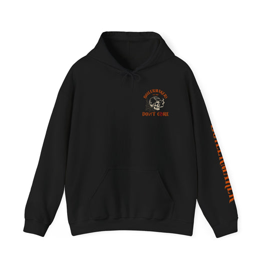 Bold Statement Hooded Sweatshirt - Don't Care, Perfect for Rebels, Gift for Friends, Casual Wear, Everyday Comfort