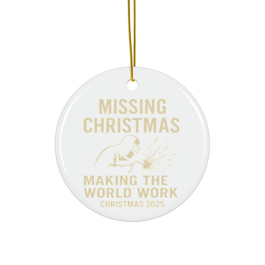 Ceramic Christmas Ornaments, Double-Sided Holiday Decor, Missing Christmas & Heartfelt Gift Tags, Festive Tree Decorations, Merry and Bright